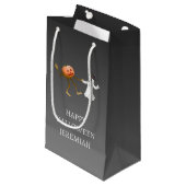 Petit Sac Cadeau Danser Halloween Citrouille et fantôme (Devant Angle)