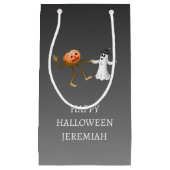 Petit Sac Cadeau Danser Halloween Citrouille et fantôme (Devant)