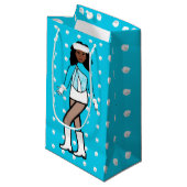 Petit Sac Cadeau Danseur de neige Aqua (Devant Angle)