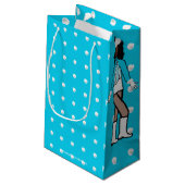 Petit Sac Cadeau Danseur de neige Aqua (Dos Angle)