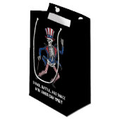 Petit Sac Cadeau Danseuse Danseuse Squelette (Devant Angle)