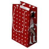 Petit Sac Cadeau Danseuse de neige Rouge (Dos Angle)