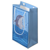 Petit Sac Cadeau Dauphin Splash (Devant Angle)