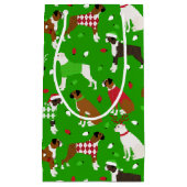 Petit sac cadeau de chien de boîte de Noël (Devant)