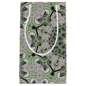 Petit Sac Cadeau Déco noir gris vert gris abstrait (Devant)