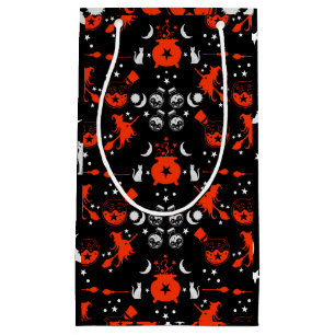 Petit Sac Cadeau Décor cadeau de nuit sorcière