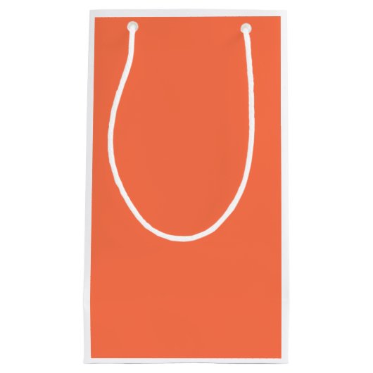 Petit Sac Cadeau Décor couleur corail saumon (Devant)