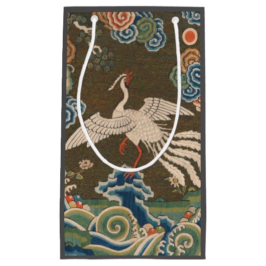 Petit Sac Cadeau Décor d'antiquité chinois d'oiseaux (Devant)