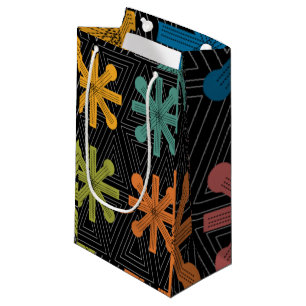 Petit Sac Cadeau Découpe moderne de Starburst au milieu du siècle