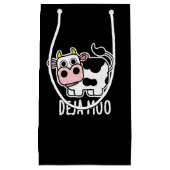 Petit Sac Cadeau Deja Moo Funny Cow Pun Dark BG (Devant)