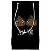 Petit Sac Cadeau Deja Poo Funny Double Poop Pun Dark BG (Devant)