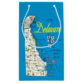 Petit Sac Cadeau Delaware Map Small Gift Bag (Dos)