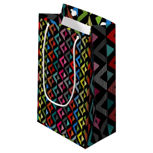 Petit Sac Cadeau Demi-Diamants De Fond (Devant Angle)