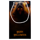 Petit Sac Cadeau Démon foncé avec fumée orange Halloween (Dos)