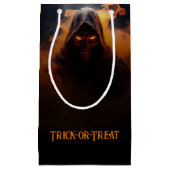 Petit Sac Cadeau Démon foncé avec fumée orange Halloween (Devant)