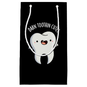Petit Sac Cadeau Dent foncée dans mignonne amusant jeu de dents Bis