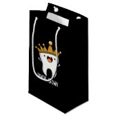 Petit Sac Cadeau Dental Crown Funny Dot Pun Dark BG (Devant Angle)