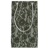 Petit Sac Cadeau Dentelle noire (Devant)