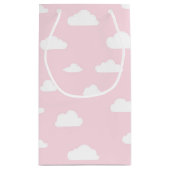 Petit Sac Cadeau Des nuages de dessins animés blancs sur un Motif A (Dos)