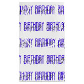 Petit Sac Cadeau design d'anniversaire bleu et noir lumineux (Dos)