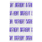 Petit Sac Cadeau design d'anniversaire bleu et noir lumineux (Devant)