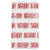 Petit Sac Cadeau design d'anniversaire rouge et noir heureux (Devant)