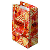 Petit Sac Cadeau Design moderne géométrique coloré Festif (Devant Angle)