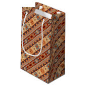 Petit Sac Cadeau Design Motif Sud-Ouest Tan (Dos Angle)