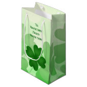 Petit Sac Cadeau Design shamrock (Devant Angle)