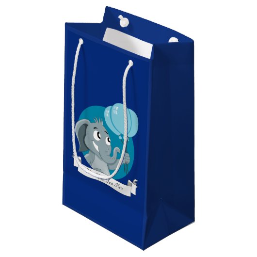 Petit Sac Cadeau Dessin animé éléphant (Devant Angle)