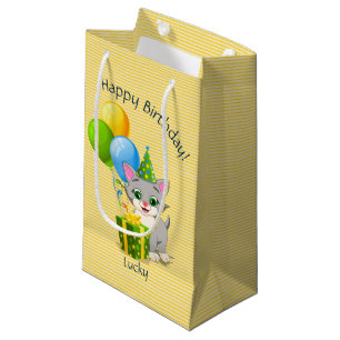 Petit Sac Cadeau Dessin de Cutie Gray Kitten