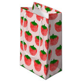 Petit Sac Cadeau Dessin fraise (Devant Angle)