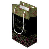 Petit Sac Cadeau Détail motif Avec Bourgogne (Devant Angle)