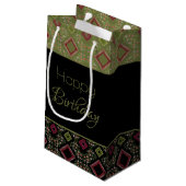 Petit Sac Cadeau Détail motif Avec Bourgogne (Dos Angle)