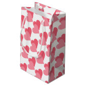 Petit Sac Cadeau Deux Coeurs roses (Dos Angle)