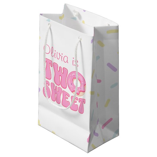 PETIT SAC CADEAU DEUX DONUTS SUCRÉS (Devant Angle)
