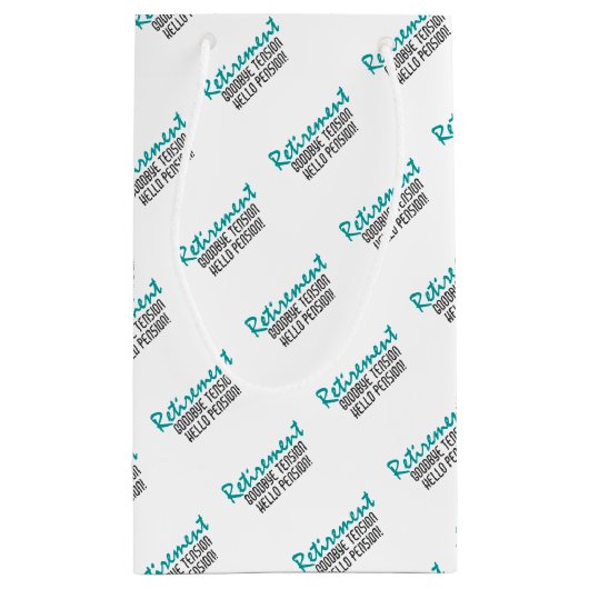 Petit Sac Cadeau Devis de retraite amusant (Dos)