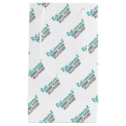 Petit Sac Cadeau Devis de retraite amusant (Devant)