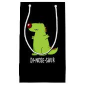Petit Sac Cadeau Di-nose-saur Funny Dinosaur Pun Dark BG (Devant)