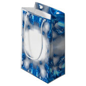 Petit Sac Cadeau Diamants bleus (Devant Angle)