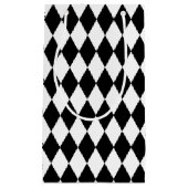 Petit Sac Cadeau Diamants Noir Et Blanc (Devant)