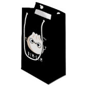 Petit Sac Cadeau Dim-sum Funny Dimsum Math Pun Dark BG (Devant Angle)