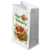 Petit Sac Cadeau Dindon patchwork de Thanksgiving (Dos Angle)