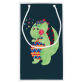 Petit Sac Cadeau Dino vert (Dos)