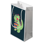 Petit Sac Cadeau Dino vert (Dos Angle)