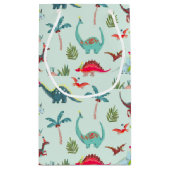 Petit Sac Cadeau Dinosaure Mignon bleu Enfants  (Dos)