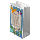 Petit Sac Cadeau Dinosaurs Crossing, T-rex Baby Shower (Devant Angle)