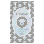 Petit Sac Cadeau Diplôme Blanc Opal Motif tendance Graduate (Devant)