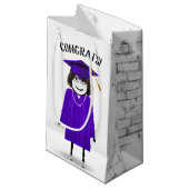 Petit Sac Cadeau Diplômée avec diplôme (Devant Angle)