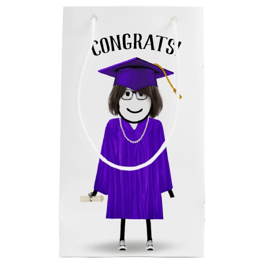 Petit Sac Cadeau Diplômée avec diplôme (Devant)